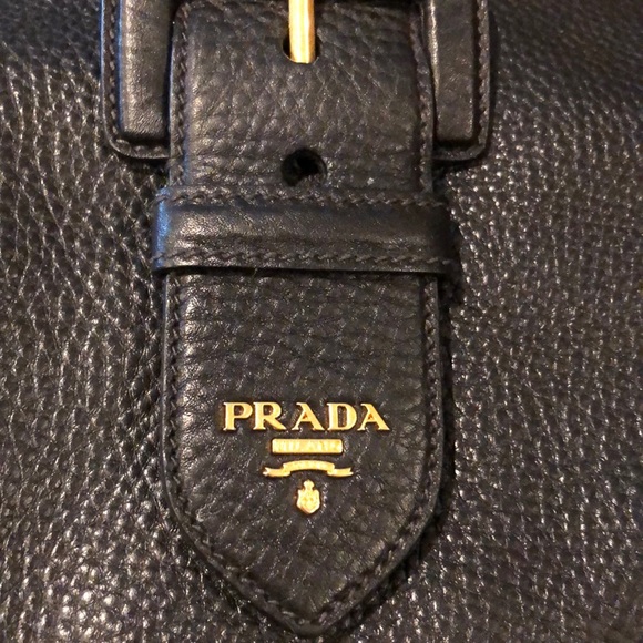 Hard to find Black Prada Hobo Bag Purse Tote - Picture 3 of 8
